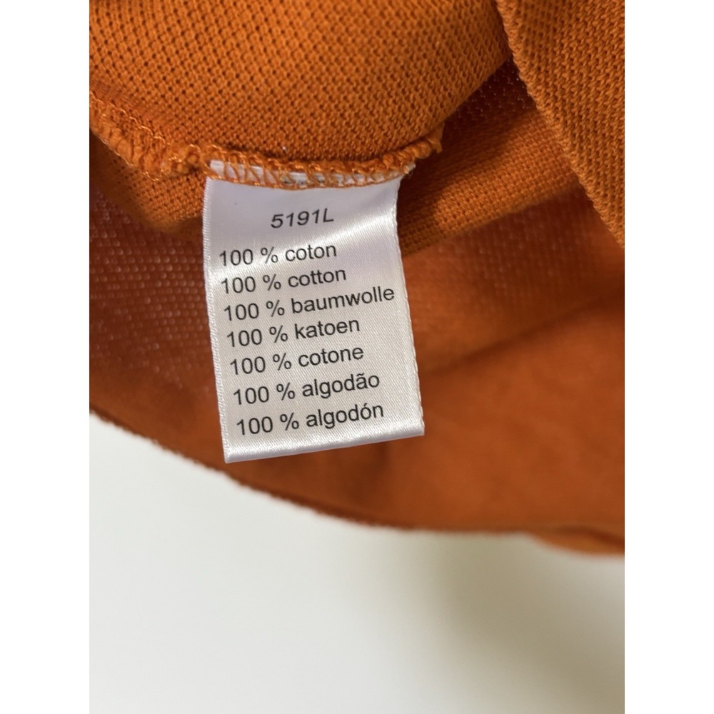 Men's Lacoste Pique Polo Short Sleeve Orange 100% Cotton Size 6 XL Golf Summer - Picture 5 of 5